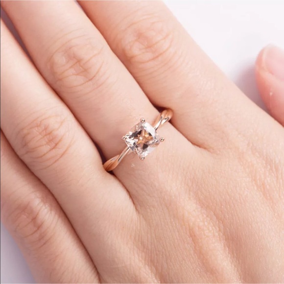 Rose gold and morganite ring 9 - Picture 5 of 7